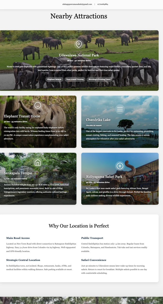 Lake Nest Resort inner page